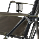 Close-up of the safety lock on the heathered olive Comfort Pro Rocker XL.