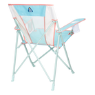 Back right angle of the Comfort Quad Chair in ivory color block.