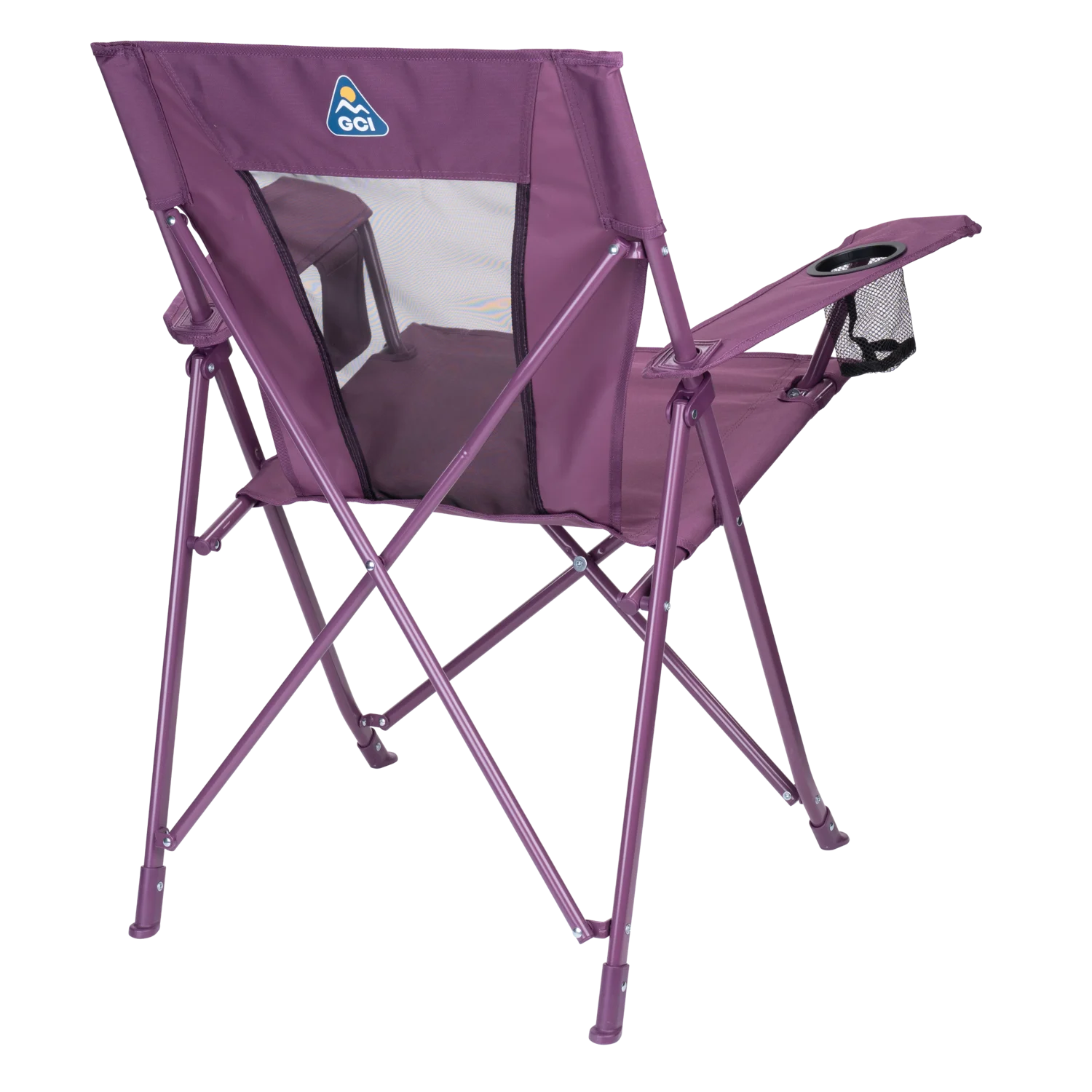 Back right angle of the Comfort Quad Chair in pastel amethyst.