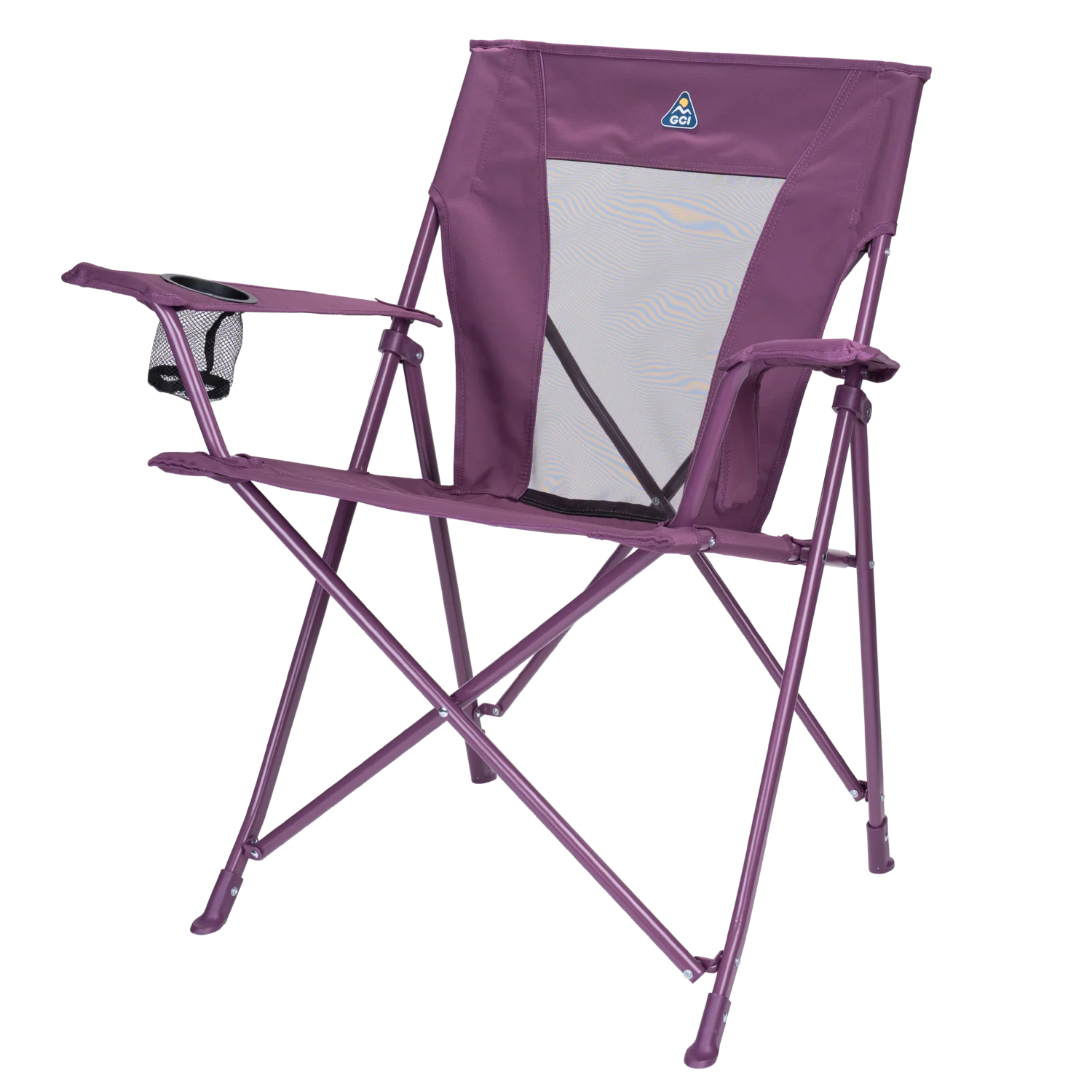 Front left angle of the Comfort Quad Chair in pastel amethyst.
