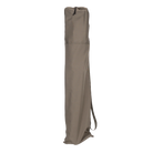 The aged fatigue Eazy Chair folded up in a carry bag.