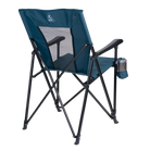 Back angle of the teal eazy chair.
