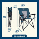 Dimensions of the teal eazy chair.