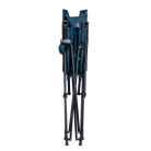 The teal eazy chair folded up.