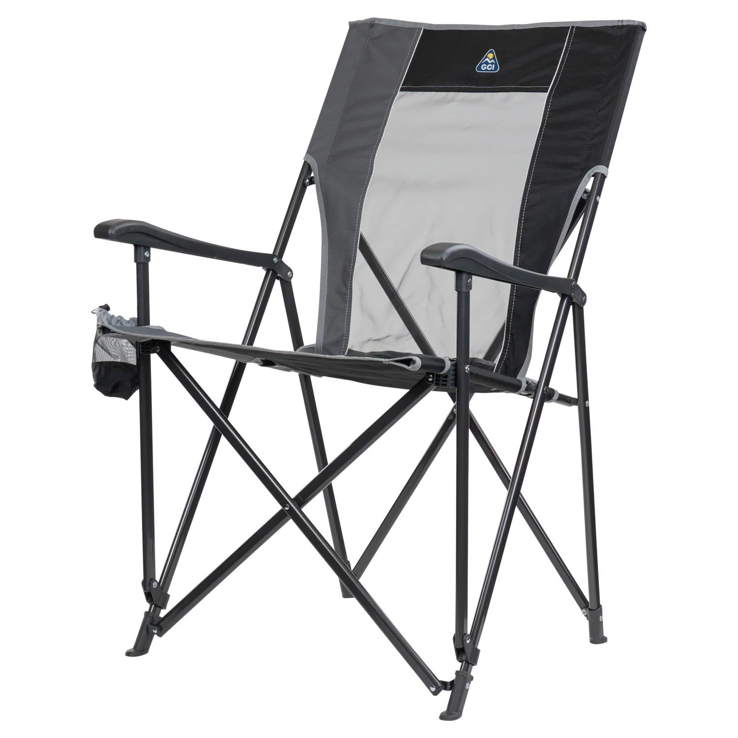 The front left view of the black Eazy Chair XL. 