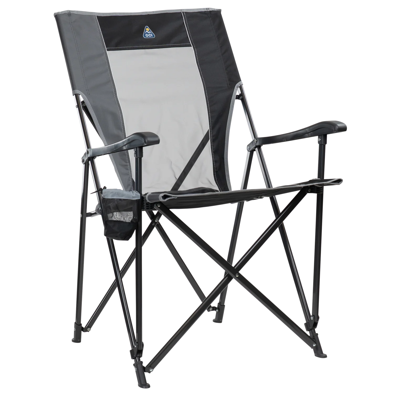 The front right view of the black Eazy Chair XL. 
