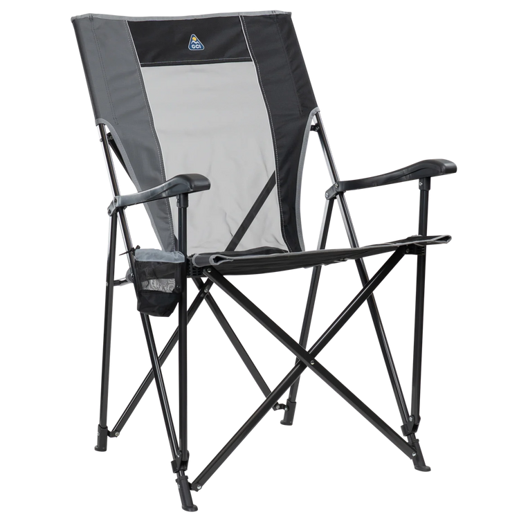 The front right view of the black Eazy Chair XL. 