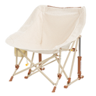 Front left view of the natural Fleece Rocker.