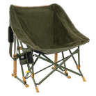 Front right view of the olive Fleece Rocker.