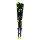 Front view of the folded Freestyle Rocker in blue/green shockwave.