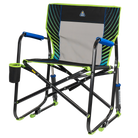 Front left view of the blue/green shockwave Freestyle Rocker.