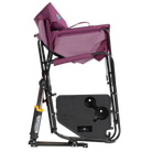 Side view of the folded Freestyle Rocker XL with Side Table in berry.