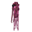 Front view of the folded berry Kickback Insulated Rocker.