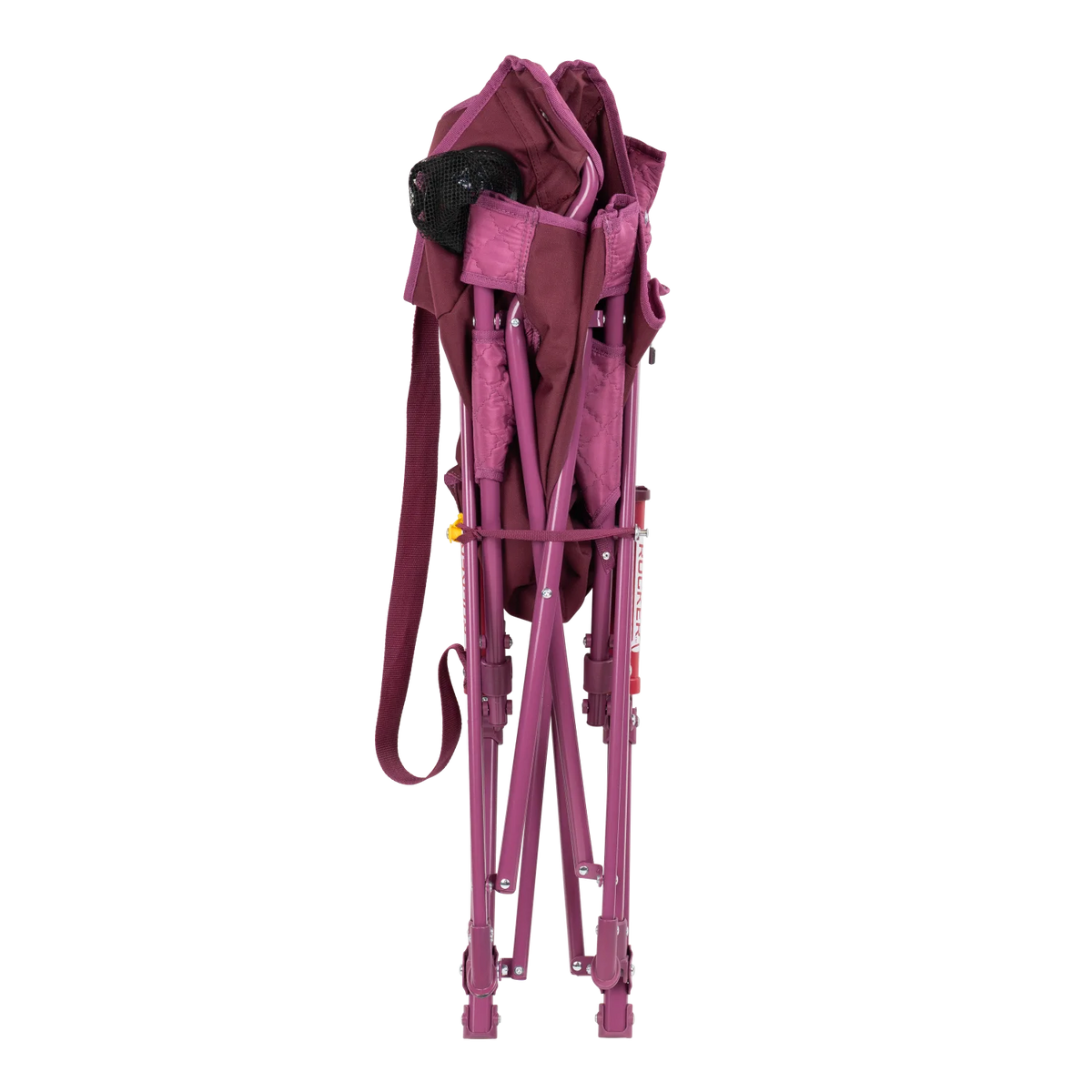 Front view of the folded berry Kickback Insulated Rocker.