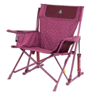 Front left view of the berry Kickback Insulated Rocker.