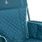 Close up view of the quilted fabric on the teal Kickback Insulated Rocker.