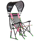 NASCAR For Her Bundle featuring RoadTrip Rocker camping chair with colorful racing stripe design and included SunShade Accessory canopy.