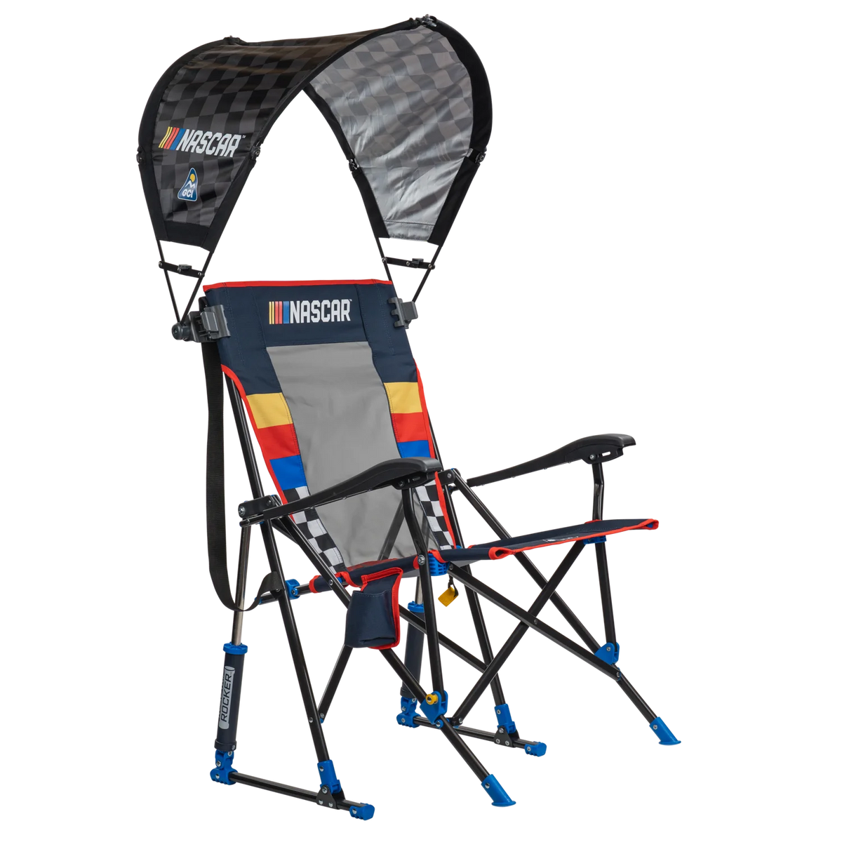 NASCAR Blue Roadtrip Rocker Bundle | Rocker & SunShade Bundle – GCI Outdoor