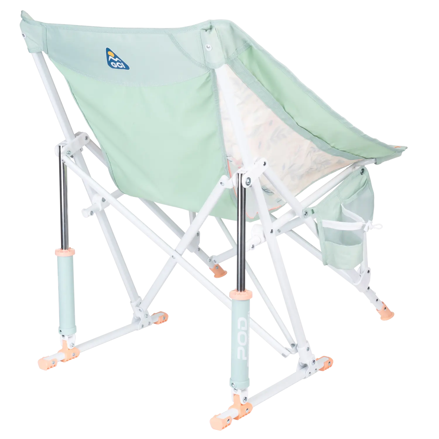 Back right angle of the floral bouquet Pod Rocker.