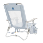 Back right angle of the SideKick lounger in heathered light blue.