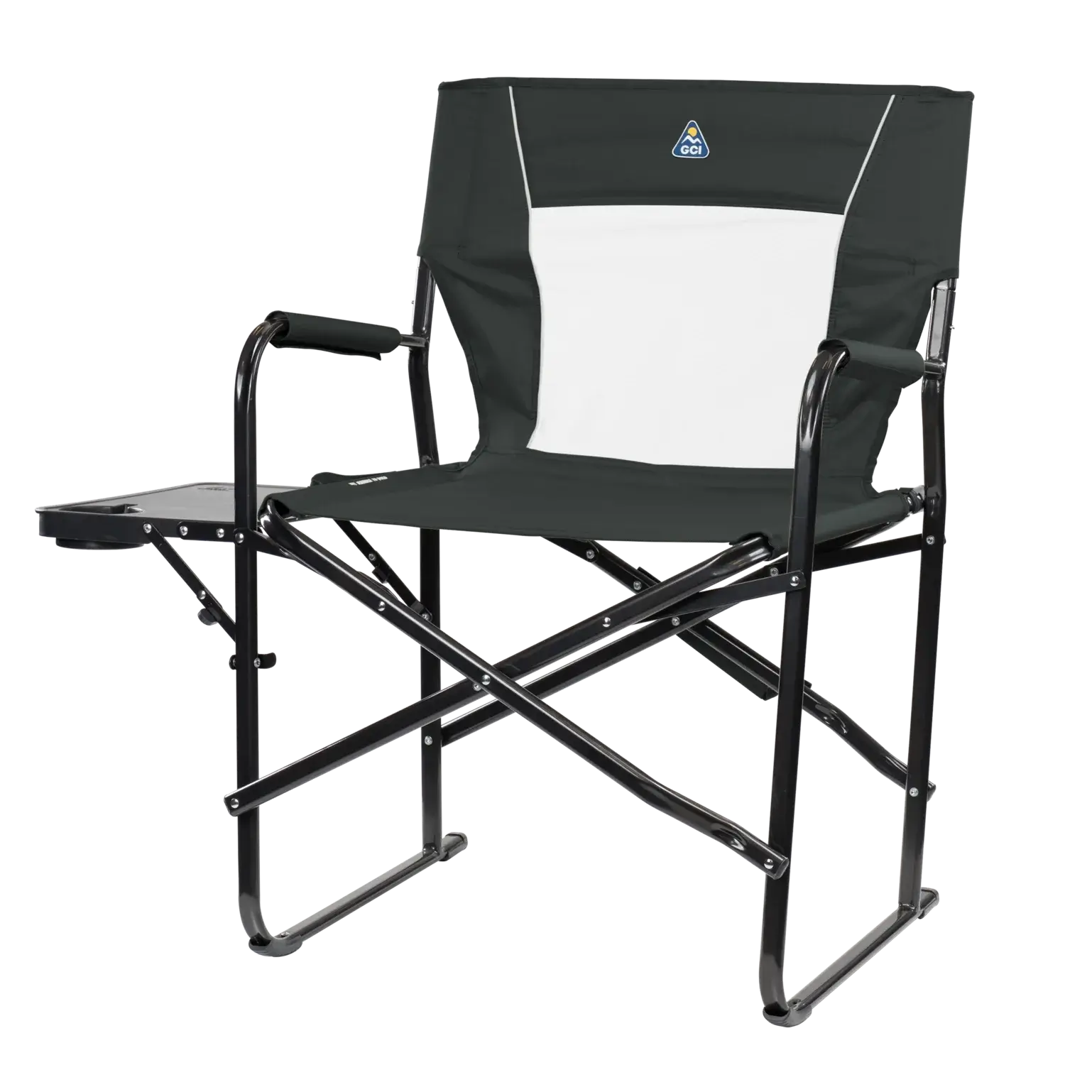 Slim Fold Director's Chair XL, Dark Charcoal, Front Left