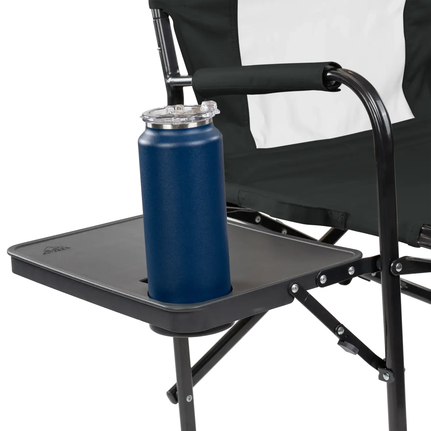 Slim Fold Director's Chair XL, Dark Charcoal, Side Table