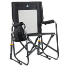 Side angle of black stowaway rocker. 