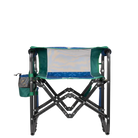 Folded backrest of pickleball stowaway rocker. 