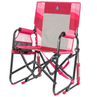 Front left view of the pink flame waves Stowaway Rocker.