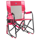 Front right view of the pink flame waves Stowaway Rocker.