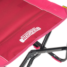 Close-up of the Infinity Comfort Edge on the pink flame waves Stowaway Rocker.
