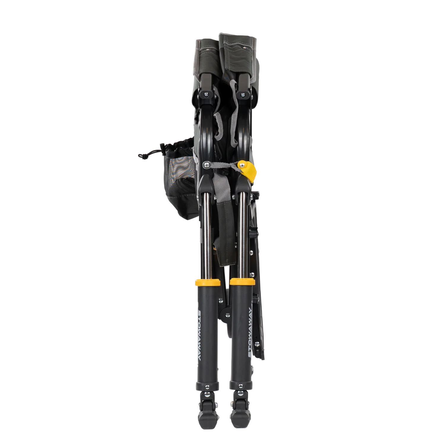 Stowaway Rocker with Side Table, Dark Charcoal, Folded Front