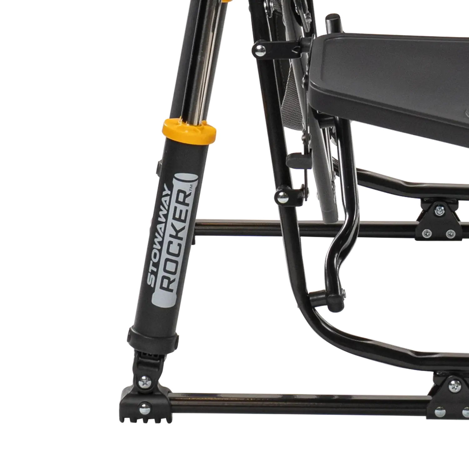 Stowaway Rocker with Side Table, Dark Charcoal, Shock Detail