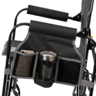 Stowaway Rocker with Side Table, Dark Charcoal, Side Storage Caddy