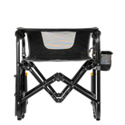 Stowaway Rocker with Side Table, Dark Charcoal, Top Fold