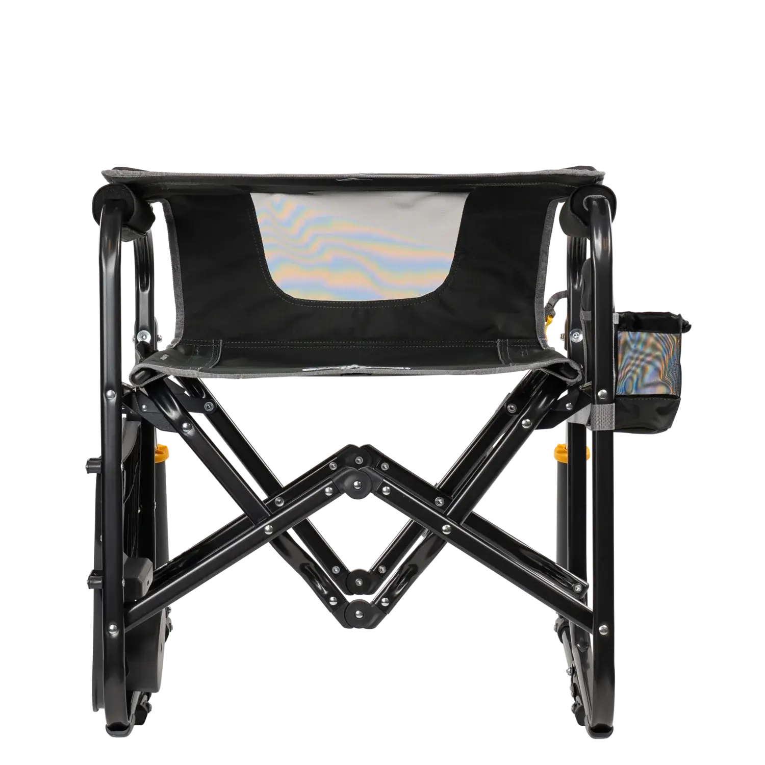 Stowaway Rocker with Side Table, Dark Charcoal, Top Fold