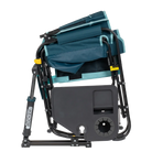 Stowaway Rocker with Side Table, Teal, Folded Side