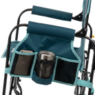 Stowaway Rocker with Side Table, Teal, Side Storage Caddy