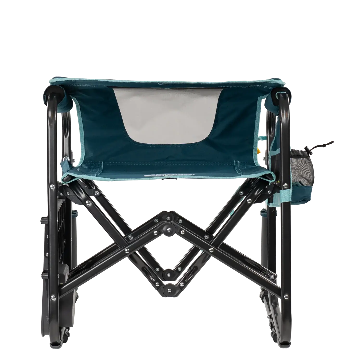 Stowaway Rocker with Side Table, Teal, Top Fold