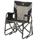 Front left view of the varsity black Stowaway Rocker.