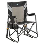 Front right view of the varsity black Stowaway Rocker.