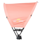 Side angle of the coral Sunshade Accessory. 