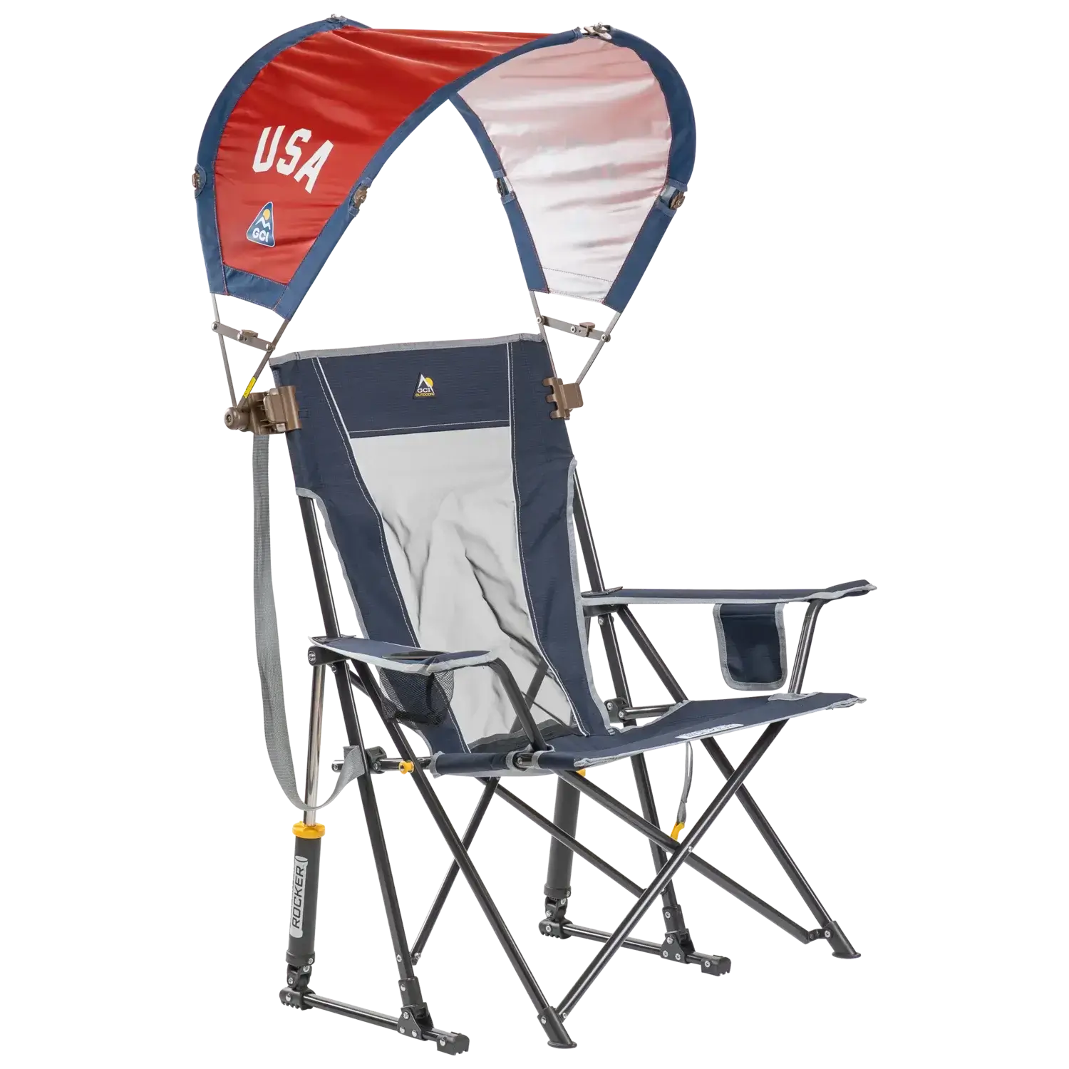 SunShade Accessory, USA Anniversary Deluxe, Mounted on Rocker, Front Right
