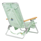 Back right angle of the TidalDrift lounger in pastel green mosaic.