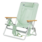 Front left angle of the TidalDrift lounger in pastel green mosaic.