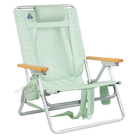 Front right angle of the TidalDrift lounger in pastel green mosaic.