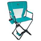 Front view of the saybrook blue Xpress Directors Chair. 