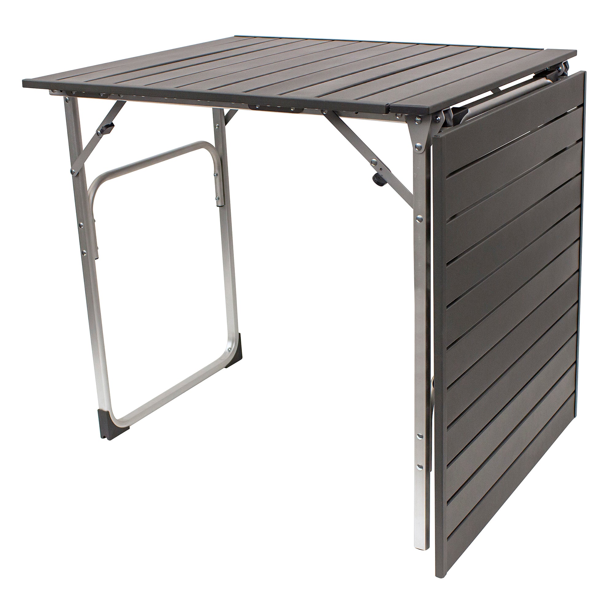 Slim-Fold Table XL, Black Chrome, Semi-Open