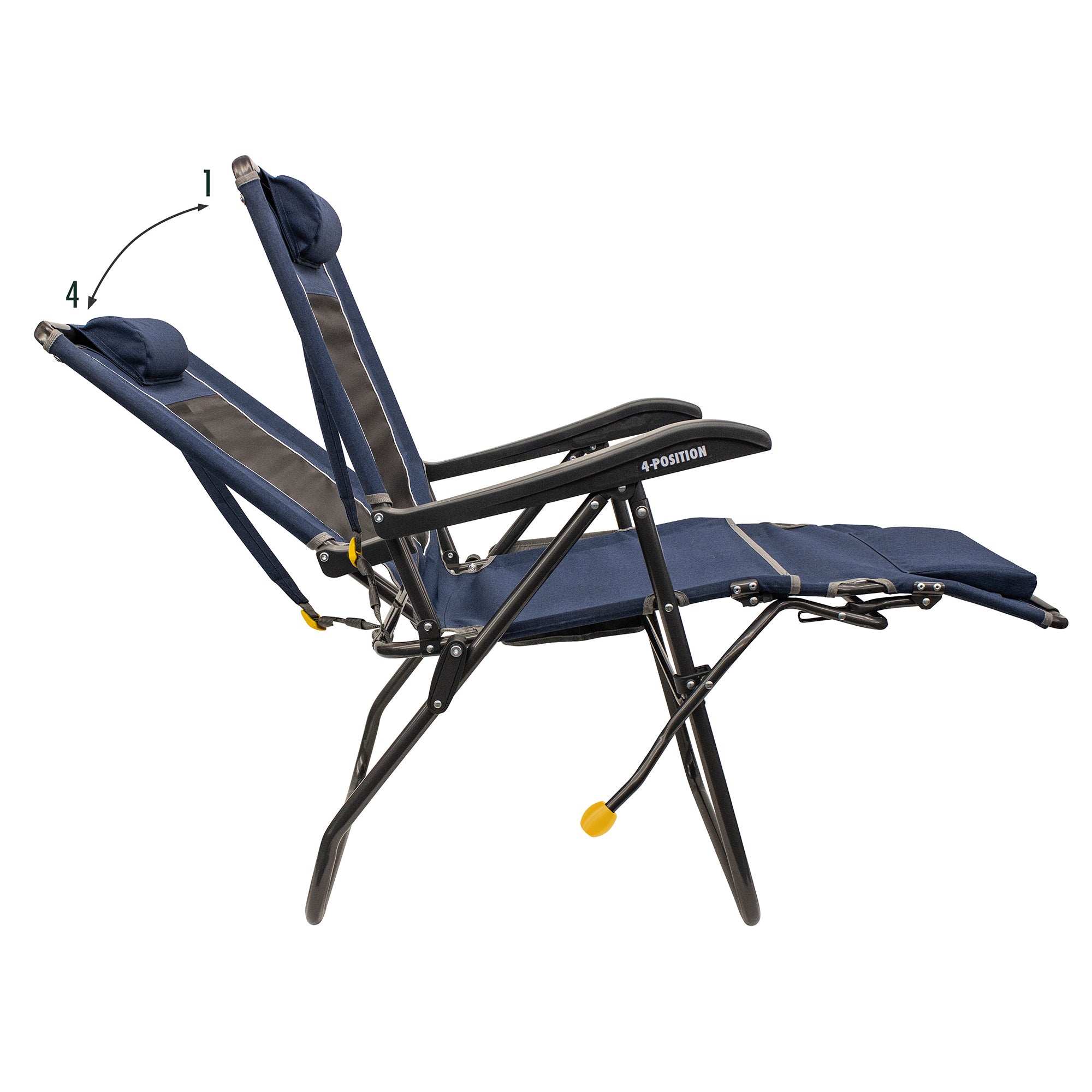 Legz Up Lounger, Heathered Indigo, Recline