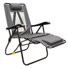 Legz Up Lounger, Heathered Pewter, Front